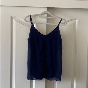 NEW YORK & COMPANY Elegant Navy Blue Women's Top. Size S